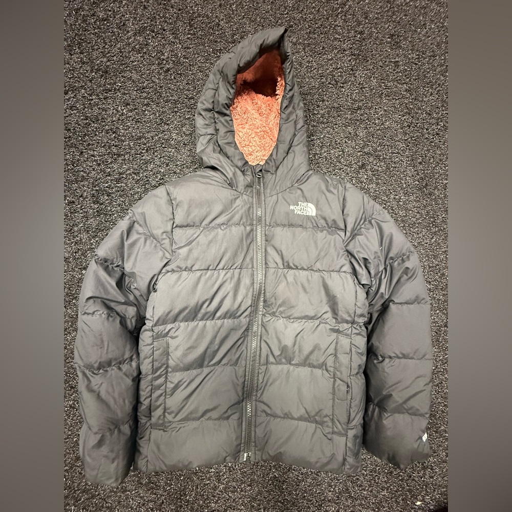 The North Face Kids Puffer Jacket - Black and Coral